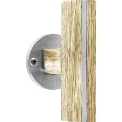 Voordeurknop Piet Boon TWO PBT22V/50 vast op rozet - mat RVS/eikenhout