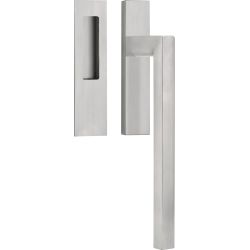 Hefschuifdeurbeslag Piet Boon TWO PB231Y massieve set incl. cilindergat PC69 - mat RVS