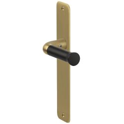 Deurkruk Edward van Vliet NOUR EV101P211SFC op schild blind - PVD mat goud/mat zwart
