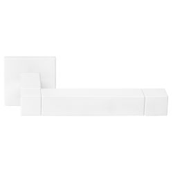 Deurkruk Jan des Bouvrie SQUARE JB100G geveerd op rozet - wit