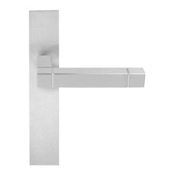 Deurkruk Jan des Bouvrie SQUARE JB100P236SFC ongeveerd op schild blind - mat RVS