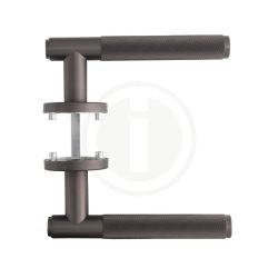 Intersteel Deurkruk Rombo op rozet met nokken ø53x8 - antraciet