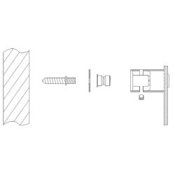 Bevestigingsmateriaal tbv handgreep T-model