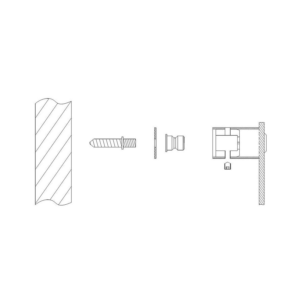 Bevestigingsmateriaal tbv handgreep T-model
