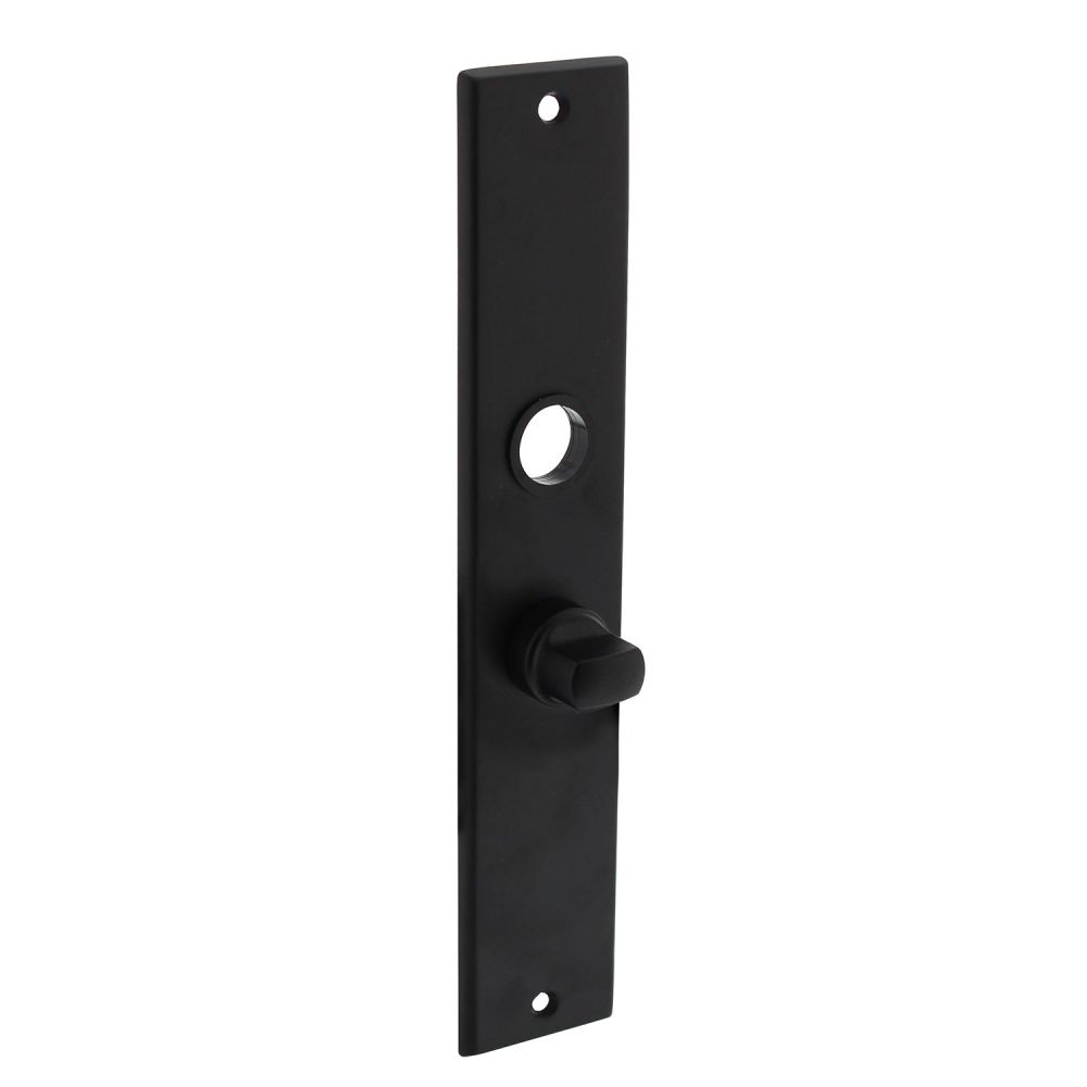 Langschild renovatie rechthoekig met toilet-/badkamersluiting 57/5mm mat zwart