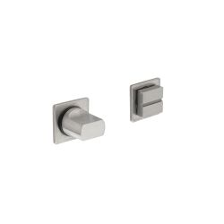 Rozet vierkant met toilet-badkamersluiting zelfklevend minimalistisch 30x2,5mm RVS