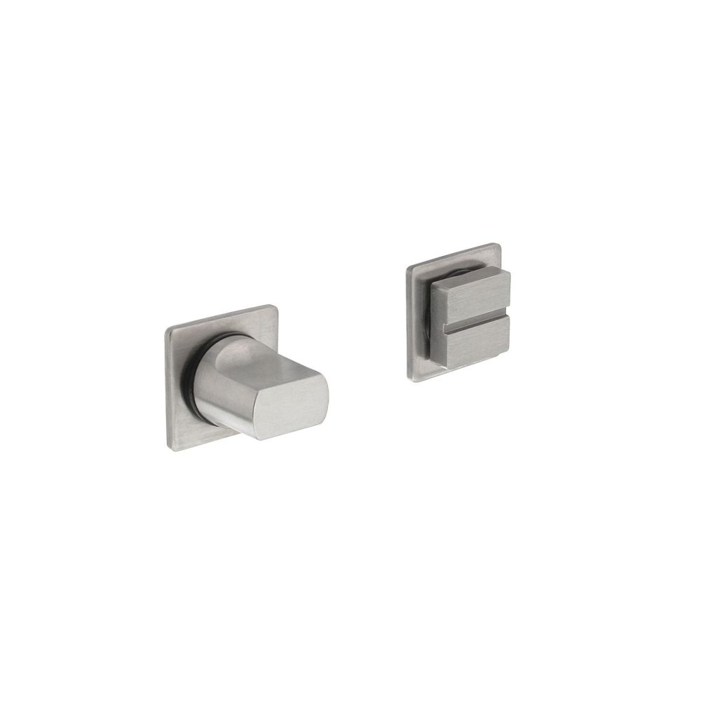 Rozet vierkant met toilet-badkamersluiting zelfklevend minimalistisch 30x2,5mm RVS