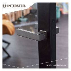 Deurkruk Amsterdam op minimalistische rozetten antraciet