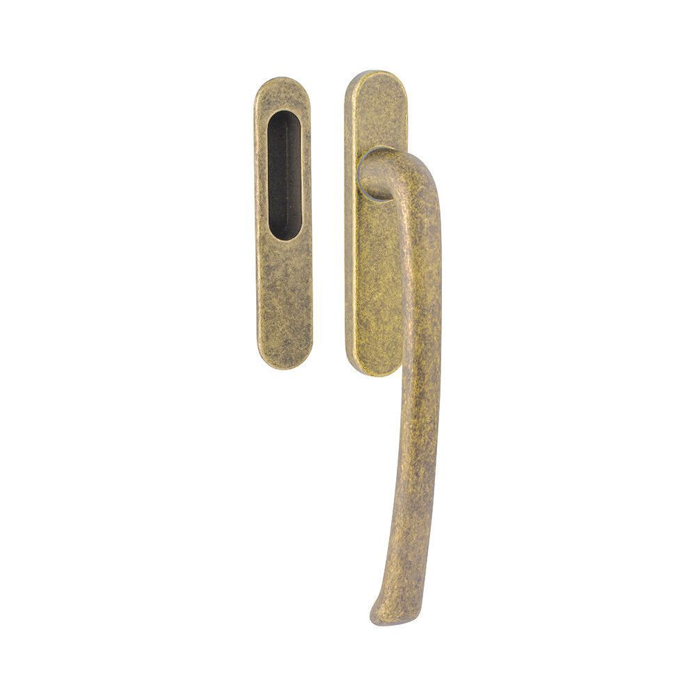 Hefschuifdeurgreep enkel blind Priamo messing getrommeld