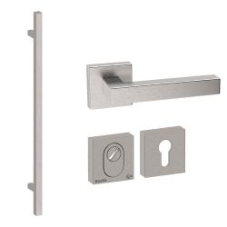 Voordeurset vierkant 3-delig met greep 1160mm RVS anti-kerntrek SKG***