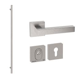 Voordeurset vierkant 3-delig met greep 1900mm RVS anti-kerntrek SKG***