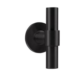 Piet Boon ONE PBT100V massieve voordeurknop vast op rozet - PVD mat zwart