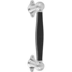 Greep Lazaro Rosa-Violan BOSCO LZ185 tbv houten deur - mat RVS/zwart