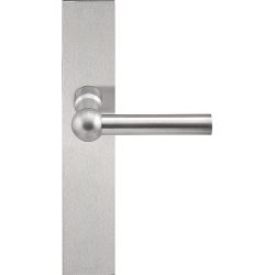 Deurkruk FERROVIA FVL125P236SFC L-model ongeveerd op schild blind - mat RVS