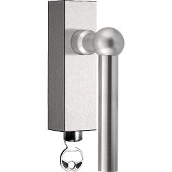 Draaikiepgarnituur FERROVIA FVL100-DKLOCK afsluitbaar - mat RVS