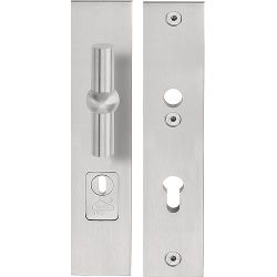 FERROVIA FV22-50KT veiligheidsschilden met kerntrekbeveilliging knop/kruk SKG*** PC92 - mat RVS/mat RVS