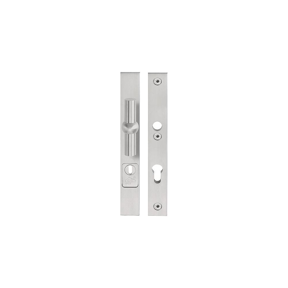 FERROVIA FV22-28KT veiligheidsschilden met kerntrekbeveilliging knop/kruk SKG*** PC92 - mat RVS /mat RVS
