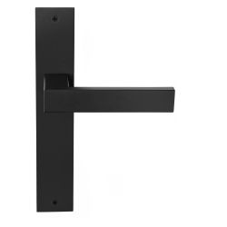 Deurkruk SQUARE LSQIP236SFC ongeveerd op schild blind - mat zwart
