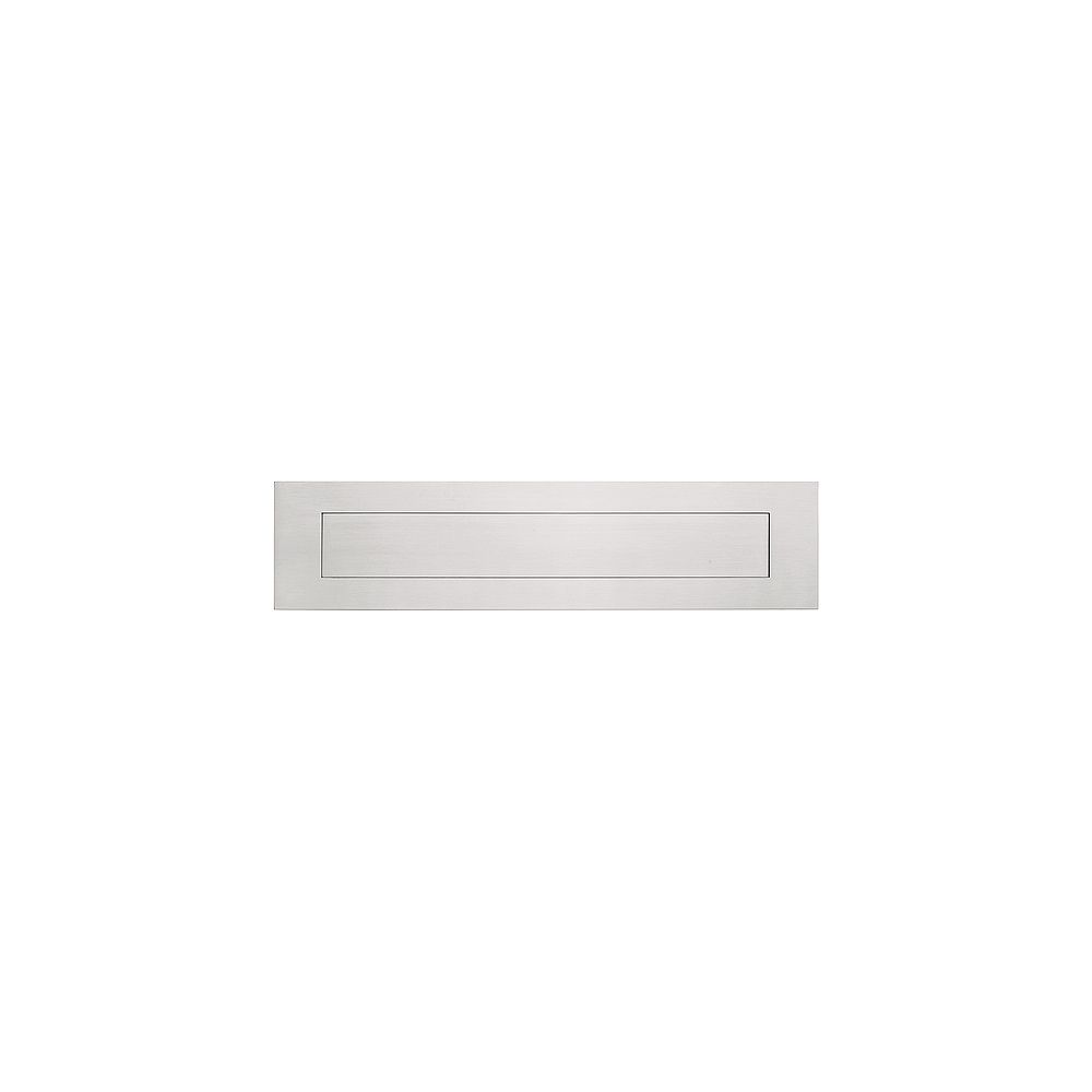 Buitenbriefplaat SQUARE LSQ620 met veer - mat RVS