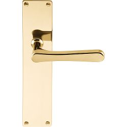 Deurkruk TIMELESS 1935MPSFC op schild blind - messing ongelakt