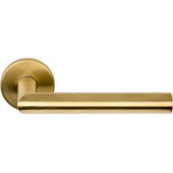 Deurkruk BASICS LBII-19 EN1906/3 geveerd op rozet - PVD mat goud