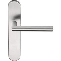 Deurkruk BASICS LBII-19P13SFC geveerd op schild blind - mat RVS