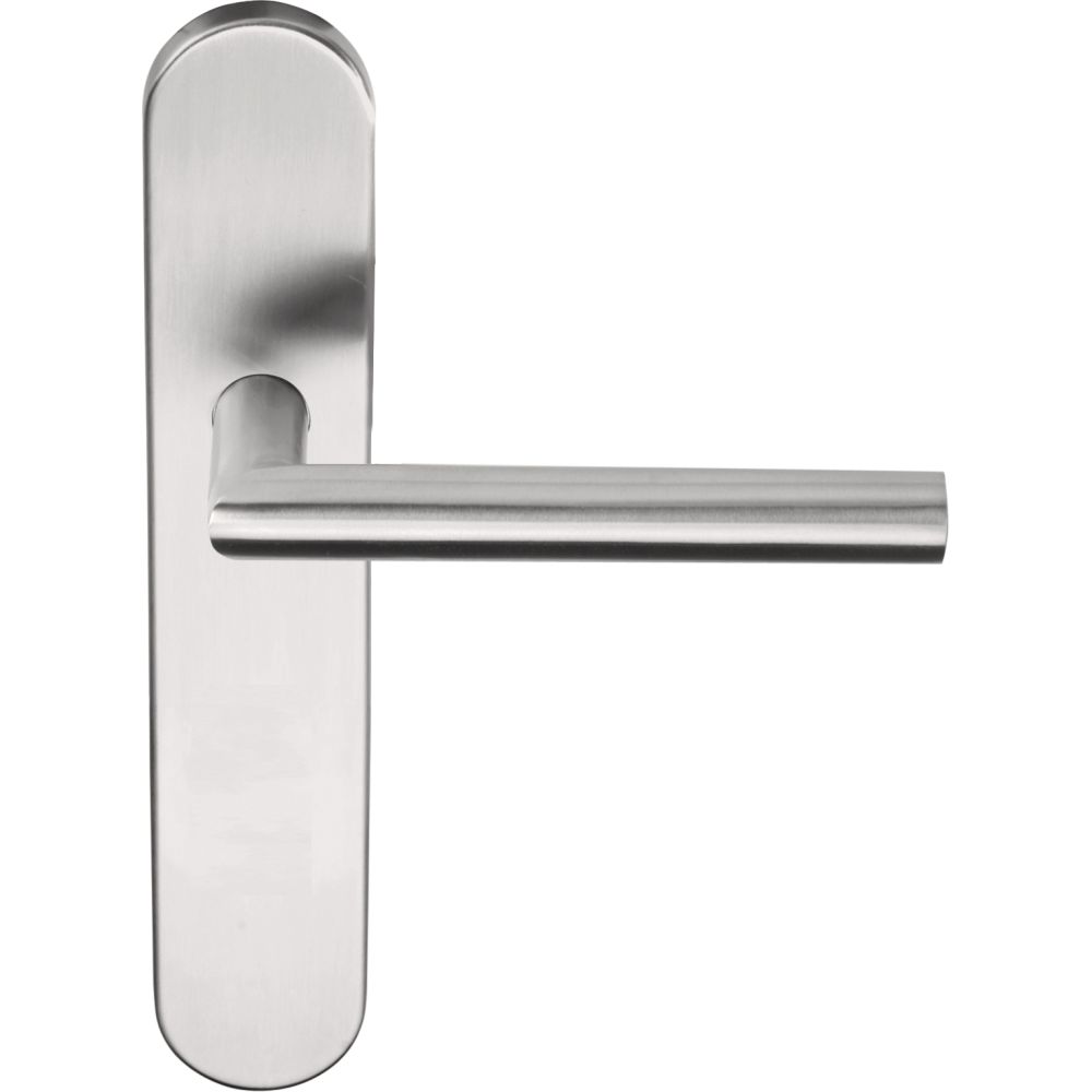 Deurkruk BASICS LBII-19P13SFC geveerd op schild blind - mat RVS