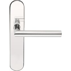 Deurkruk BASICS LBII-19P13SFC 19mm geveerd op schild blind - gepolijst RVS