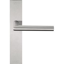 Deurkruk BASICS LBIIP236SFC 19mm ongeveerd op schild blind - mat RVS
