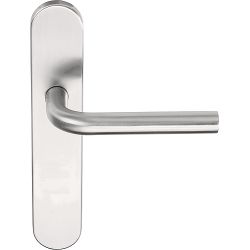 Deurkruk BASICS LBIII-19P13SFC geveerd op schild blind - mat RVS