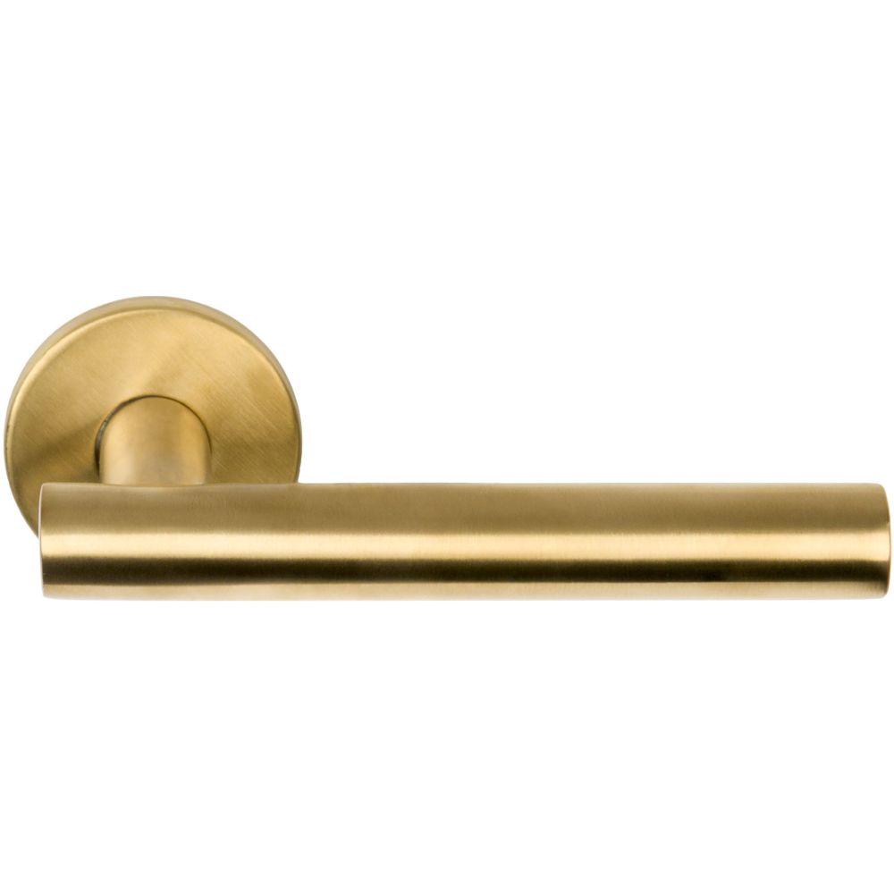 Deurkruk BASICS LBVII-19 EN1906/3 geveerd op rozet - PVD mat goud