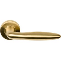 Deurkruk BASICS LBXVIII geveerd op rozet - PVD mat goud