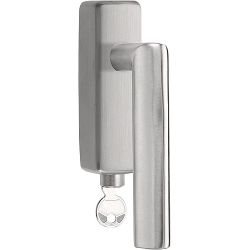 Draaikiepgarnituur BASICS LBVIII-DKLOCK-O afsluitbaar linksdraaiend - mat RVS
