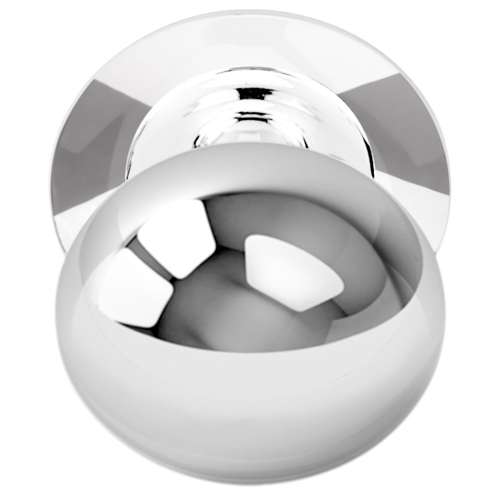 Voordeurknop BASICS LB80V vast op rozet - gepolijst RVS
