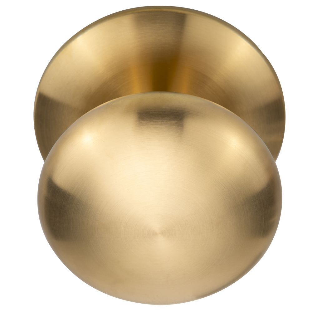 Voordeurknop BASICS LB80V vast op rozet - PVD mat goud