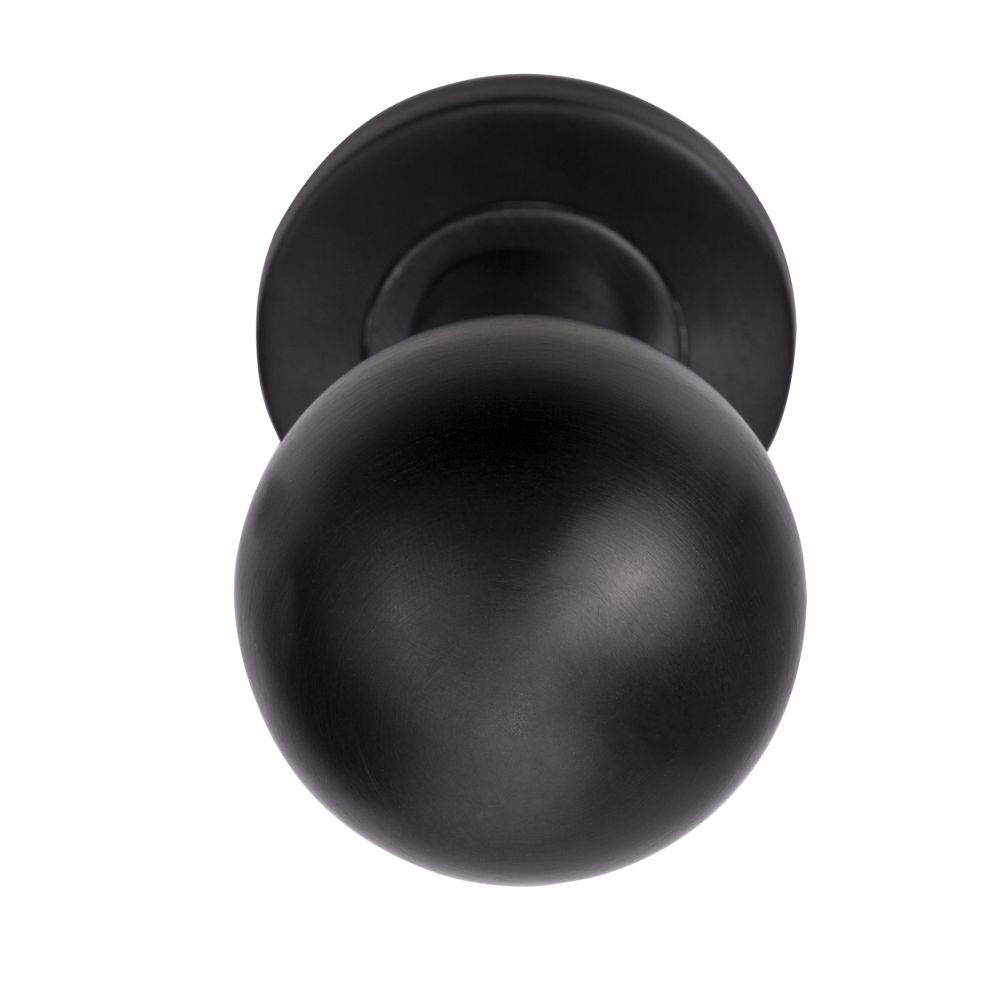 Voordeurknop BASICS LB501V vast op rozet - PVD gunmetal