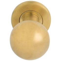 Voordeurknop BASICS LB501V vast op rozet - PVD mat goud