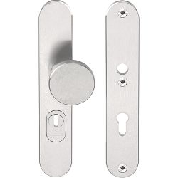 BASICS LB60-50KT massieve veiligheidsschilden met kerntrekbeveiliging knop/kruk SKG*** PC55 - mat RVS
