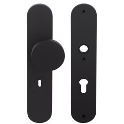 BASICS LB60-50KT massieve veiligheidsschilden met kerntrekbeveiliging knop/kruk SKG*** PC72 - mat zwart