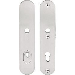 BASICS LBSM-50KT massieve veiligheidsschilden met kerntrekebeveiliging kruk/kruk SKG*** PC72 - PVD mat RVS