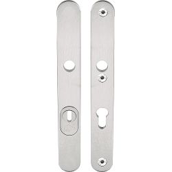 BASICS LBSM-28KT massieve veiligheidsschilden met kerntrekebeveiliging kruk/kruk SKG*** PC92 - PVD mat RVS