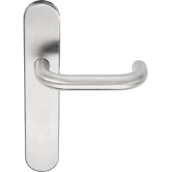 Deurkruk BASICS LBI-19P13SFC geveerd op schild blind - mat RVS