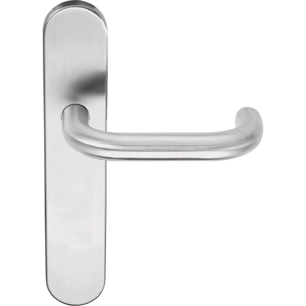 Deurkruk BASICS LBI-19P13SFC geveerd op schild blind - mat RVS