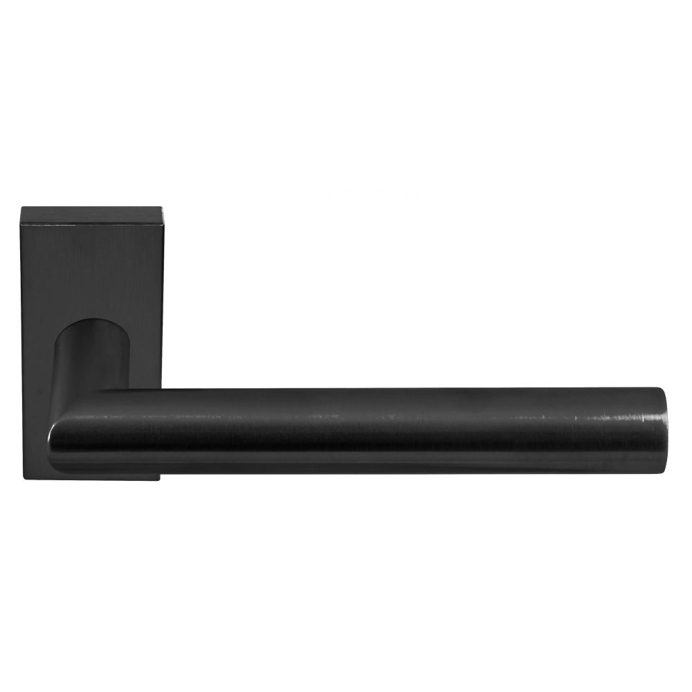 Deurkruk BASICS LBII-19-LSQRQ32G dubbel geveerd op rechthoekige rozet - PVD gunmetal