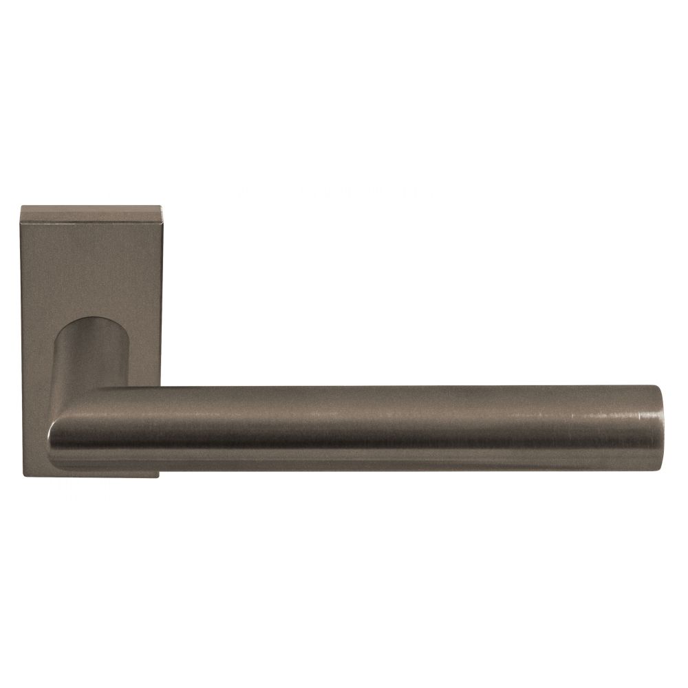 Deurkruk BASICS LBII-19-LSQRQ32G dubbel geveerd op rechthoekige rozet - brons