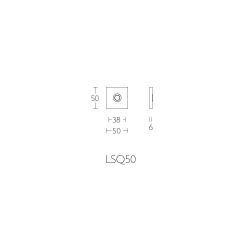 Beldrukker SQUARE LSQ50 - mat zwart