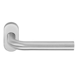 Deurkruk BASICS LBIII-19 B32G dubbel geveerd op ovale rozet - PVD mat RVS