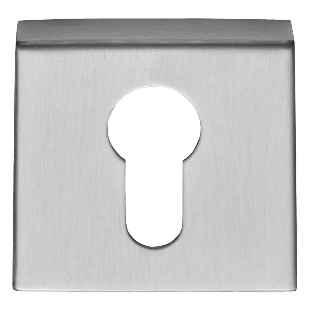 Cilinder plaatje BASICS BSQBY53 vierkant - mat RVS