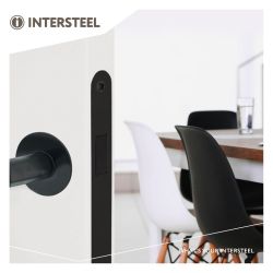 Intersteel magneet cilinder dag- en nachtslot met zwarte voorplaat
