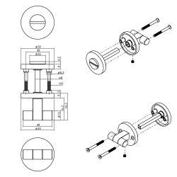 Intersteel WC-sluiting Shiraat eenzijdig verdekt bediening links - RVS